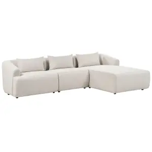 Corner Sofa SVANSELE Light Beige Fabric Left Hand