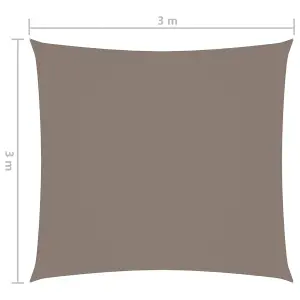 Berkfield Sunshade Sail Oxford Fabric Square 3x3 m Taupe