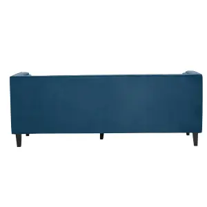 Interiors by Premier Helia Blue Velvet Sofa