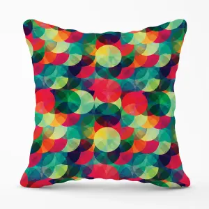 Colourful Grunge Circle Pattern Cushions 45cm x 45cm