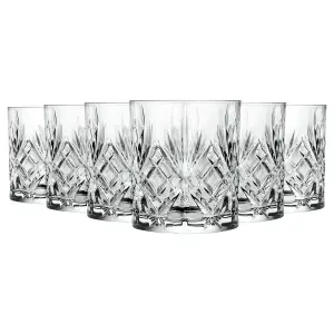 RCR Crystal Melodia Whiskey Glasses - 240ml - Pack of 6