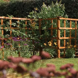 PACK OF 3: 6 x 5 Heavy Duty Trellis Panel Dip Treated