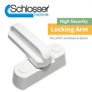 Schlosser Technik Sash Jammer Window Lock (2 Pack) - White