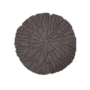 Reversible Stepping Stones Eco-Friendly Cracked Log Effect Ornamental Recycled Rubber for Garden, Path & Patio (x1)