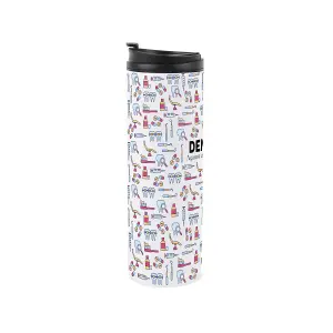 Dentist Travel Mug - Novelty Trades Gift Stainless Steel Vacuum-Sealed Double-Walled Hot/Cold Drinks Travel Flask