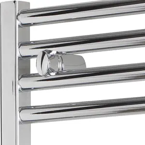 Bray WiFi Electric Heated Towel Rail With Thermostat, Timer, Straight, Chrome - W400 x H800 mm