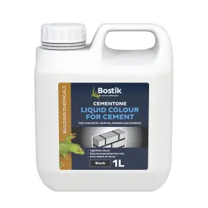 Bostik Cement colours Black, Liquid colour, 1L Jerry can 1.23kg