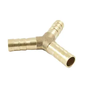 10 mm Brass Y Type 3 Way Hose Joiner Barbed Splitter Connector Air Fuel Water Pipe Tubing