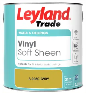 Leyland Trade Vinyl Soft Sheen Walls & Ceilings Emulsion Paint (S 2060-G90Y) - 2.5L