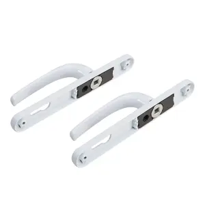 White Internal Door Handle Set  Aluminum Alloy Lever Door  Handles with Screw KitL 242mm,Pair