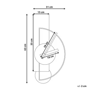 Wall Clock CEVINS Metal Light Grey