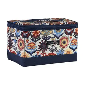 Sewing Case Navy with Multi floral Print- Everything Mary EVM12861-2