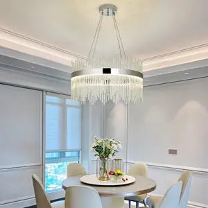 Anupama 1 - Light Unique LED Chandelier Chrome / 116.8cm H x 60cm W x 60cm D