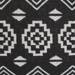 Set of 2 Cushions CARDAK Boucle 45 x 45 cm Geometric Black-White