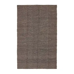 Homescapes Black Geometric Jute Rug 60 x 100 cm