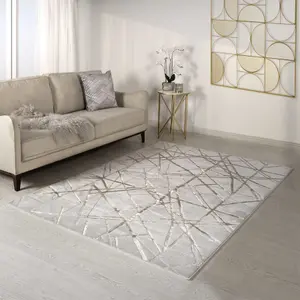 Mica Abstract Easy to Clean Modern Rug for Living Room, Bedroom and Dining Room-120cm X 170cm