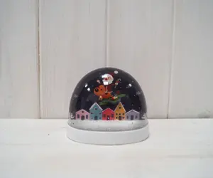 The Satchville Gift Company Snow Globe with Santa and Reindeer