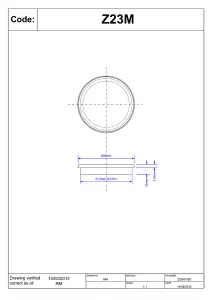 McAlpine Z23M 2" Multifit Blank Cap without nut