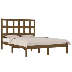 Berkfield Bed Frame Honey Brown Solid Wood Pine 120x200 cm