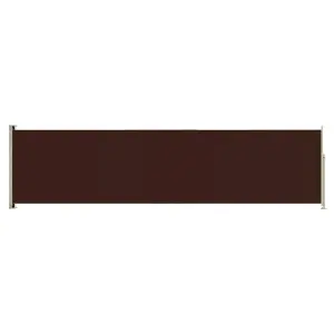 Berkfield Patio Retractable Side Awning 160x600 cm Brown