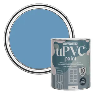 Rust-Oleum Cornflower Blue Matt UPVC Paint 750ml