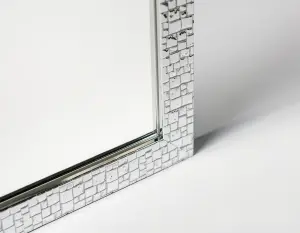 nielsen Banks Mosaic Design Wall Mirror Bathroom Mirror Living Room Mirror - Silver - 50 x 150 cm