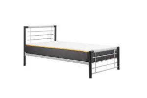 Birlea Faro Single Bed Silver & Black