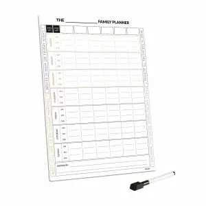 7 Day Magnetic Family Planner Fridge Board Planner Chart Six People individuals Chore Rota Chart