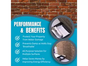 Brick Waterproofer and Brick Damp Proofer Masonry Cream, (ClimaShield), Brick Sealer, Breathable, Premium 25Years Protection, 2x5L