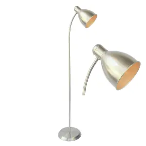 First Choice Lighting Carter Satin Nickel Floor Lamp