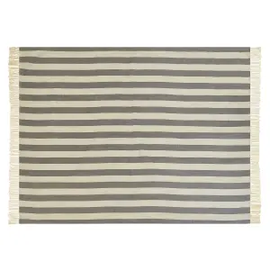 Picnic Blanket MOUZA 150 x 200 cm Beige-Grey