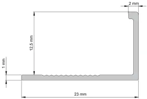 Diall 12.5mm Straight Aluminium External edge tile trim