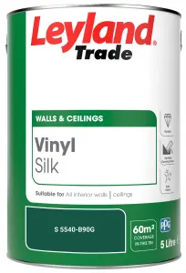 Leyland Trade Vinyl Silk Walls & Ceilings Emulsion Paint (S 5540-B90G) - 5L