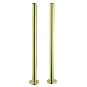 Bright Gold Finish Freestanding Bath Stand Pipes