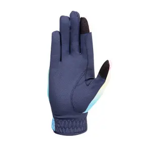 Hy Unisex Adult Ombre Riding Gloves Navy/Pastel (M)