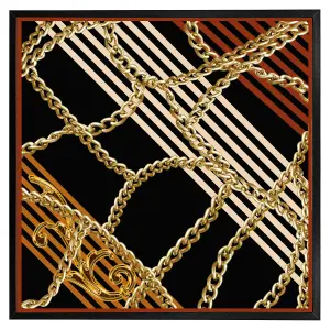 Chains & stripes (Picutre Frame) / 30x30" / White