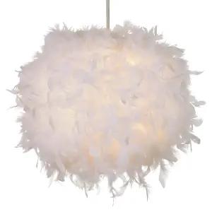 Litecraft Feather Mobile Easy Fit White Glow Kids Lamp Shade