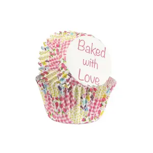 Spot on Gifts Baked With Love Muffin and Cupcake Cases (Pack of 25) Multicoloured (One Size)