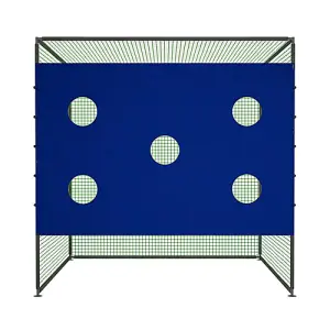 Birchtree 3X3M Backyard Golf Practice Swing Hitting Training Cage with Nets and 5 Hole Target Sheet