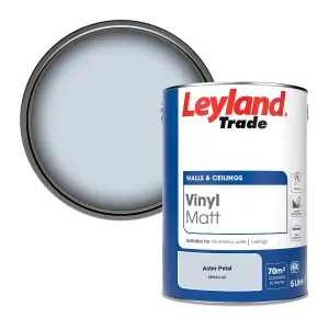 Leyland Trade Vinyl Matt Walls & Ceilings Emulsion Paint Aster Petal (PPG10-23) 5L