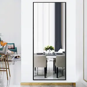 Metal Flat Mirror Black