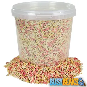 2.5L BusyBeaks Mixed Suet Pellets - Mealworm Berry High Energy Wild Bird Feed