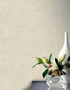 Arthouse Luxe Hessian Taupe Wallpaper