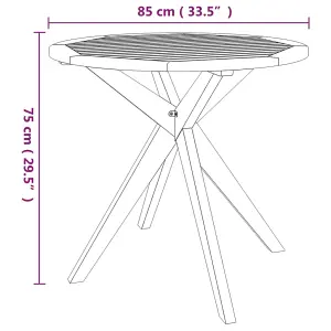 Berkfield Garden Table 85x85x75 cm Solid Wood Acacia