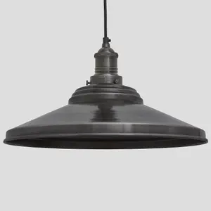 Industville Brooklyn Giant Step Pendant, 18 Inch, Pewter, Pewter Holder