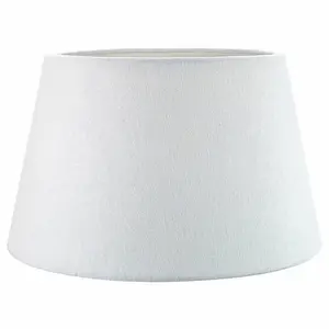 Traditional Linen Fabric Drum Shade for Pendant & Lampshade White / 12.5cm H x 20cm W x 20cm D