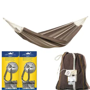 Amazonas Paradiso Family Hammock Post Perfect Hanging Set Café