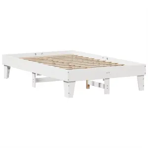 Berkfield Bed Frame without Mattress White 120x200 cm Solid Wood Pine