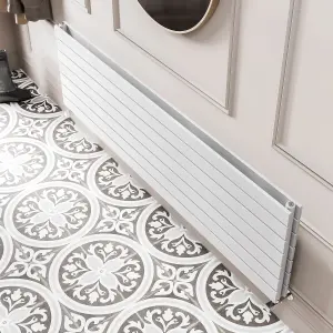 Porter White Double Horizontal Flat Panel Radiator - 1200x476mm