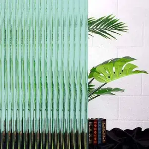 1/2 Inch Minty Reeded Glass Window Film (L)1m (W)500mm